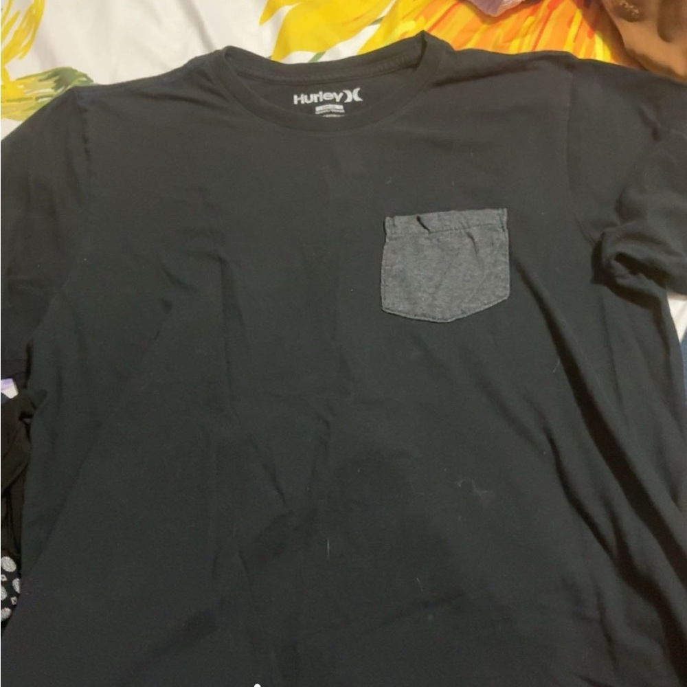 Hurley Men's Black T-Shirt with Pocket